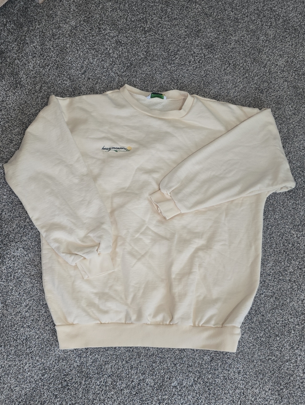 Heavy Manners Little Miss Sunshine Cream Crewneck Sweatshirt Medium